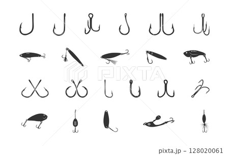 Fish hook silhouettes, Fishing hook vector, Crossed fish hooks silhouette, Fishing hook svg, Crossed fish hooks svg, Fish hook svg, Fishing hook silhouettes 128020061