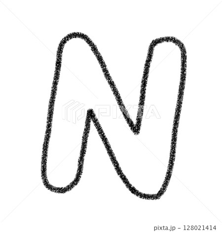 アルファベットN 手書き文字 かわいい 素材 黒 イラスト 素材 アイコン クレヨン風 アルファベットN 手書き文字 かわいい 素材 黒 イラスト 素材 アイコン クレヨン風 128021414
