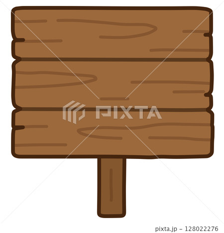 木製の立て看板「AI生成画像」 128022276