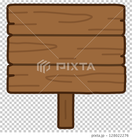 Wooden signboard "AI generated image" 128022276