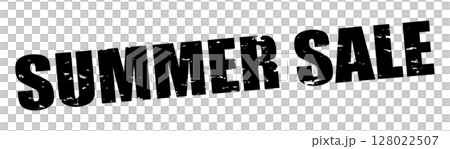 スタンプ風 SUMMER SALE おしゃれ 斜め ベクター ブラック 128022507