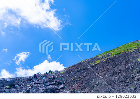 【夏山登山】夏の乗鞍岳の登山風景【長野県】 【夏山登山】夏の乗鞍岳の登山風景【長野県】 128022632