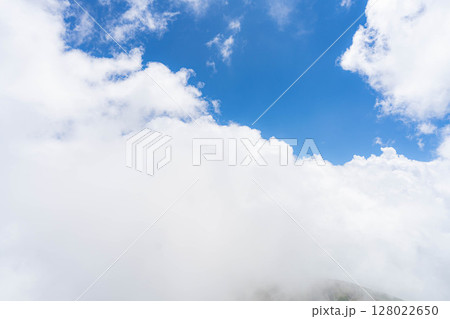 【夏素材】夏空イメージ【長野県】 128022650