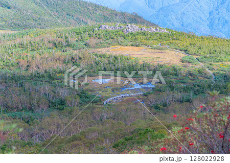 【山岳素材】初秋の頃の天狗原と雲海【長野県】 【山岳素材】初秋の頃の天狗原と雲海【長野県】 128022928