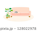 猫のいるソファー 128022978