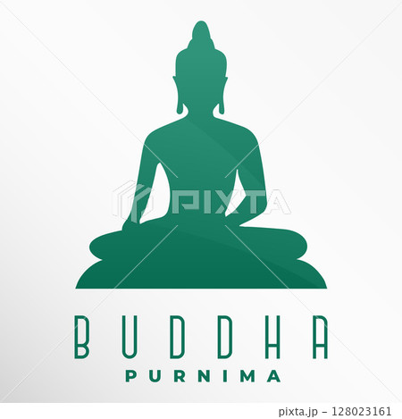 A green buddha logo with the words buddha purnima A green buddha logo with the words buddha purnima 128023161