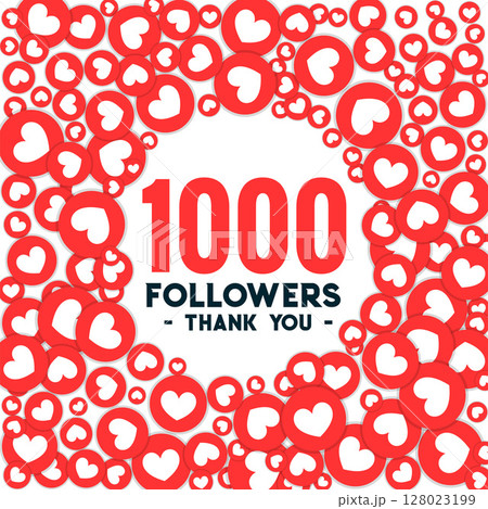 thank you 1000k online followers heart pattern background design thank you 1000k online followers heart pattern background design 128023199