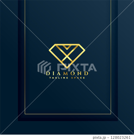 luxury diamond logo template design for business identity 128023261