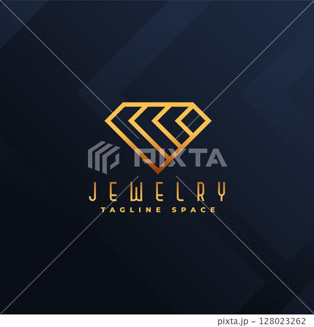 modern style jewelry logo template with diamond icon design modern style jewelry logo template with diamond icon design 128023262