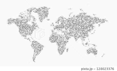 abstract gray world map in dotted style vector design abstract gray world map in dotted style vector design 128023376