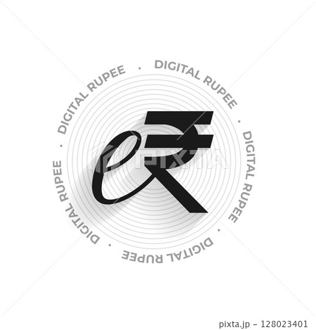 secure indian currency e rupi symbol background for digital economy secure indian currency e rupi symbol background for digital economy 128023401