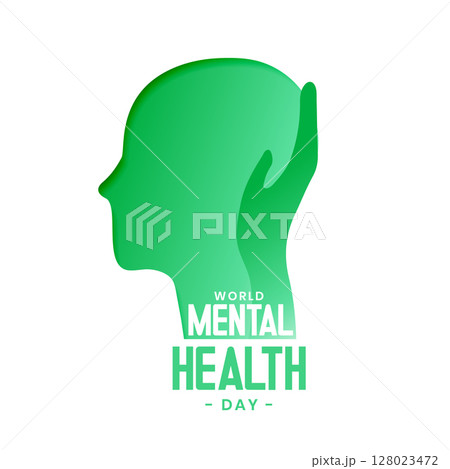 creative world mental heath day concept poster in papercut style creative world mental heath day concept poster in papercut style 128023472