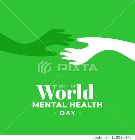 10th october international mental health day green poster design 10th october international mental health day green poster design 128023473