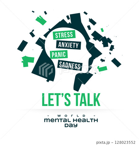 world mental health day poster for medical awareness and support world mental health day poster for medical awareness and support 128023552