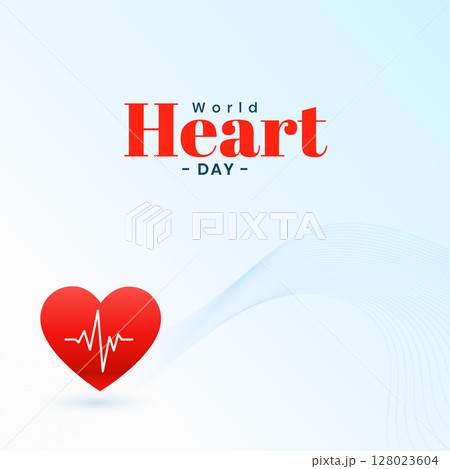happy world heart day poster for medical support and treatment 128023604