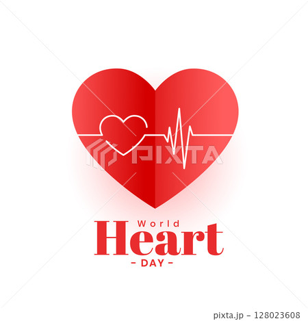 paper style world heart day cardiac background for healthy life paper style world heart day cardiac background for healthy life 128023608