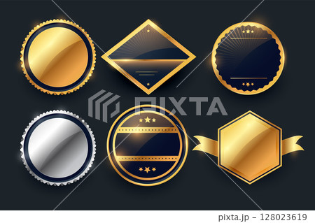 set of shiny and empty badge label element banner design set of shiny and empty badge label element banner design 128023619