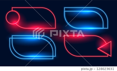 collection of abstract electric laser frame banner with blank space 128023631
