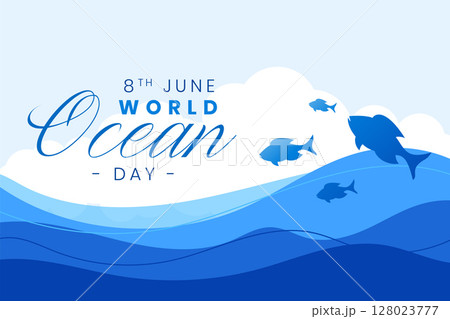 world ocean day background for protecting underwater ecosystem 128023777