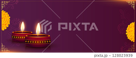 decorative festival banner with text space for diwali season decorative festival banner with text space for diwali season 128023939
