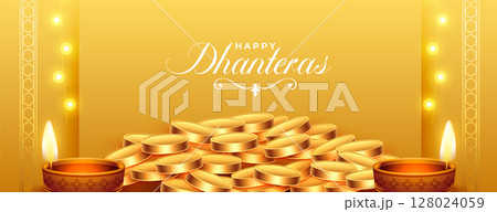 decorative and premium happy dhanteras festival banner for worship and wealth decorative and premium happy dhanteras festival banner for worship and wealth 128024059