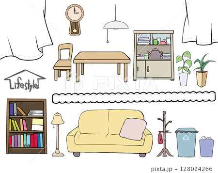 生活家具 素材 セット 生活家具 素材 セット 128024266