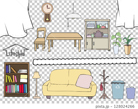 Living furniture material set 128024266