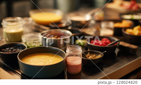 Chef-Driven Kitchen Counter with Fusion Ingredients 128024820