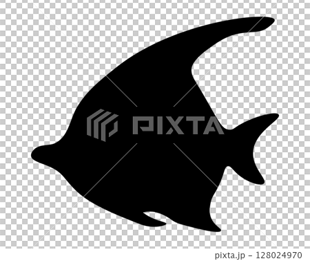 Swimming tropical fish vector illustration material. Sea creature icons, frames, decorations, backgrounds Swimming tropical fish vector illustration material. Sea creature icons, frames, decorations, backgrounds 128024970