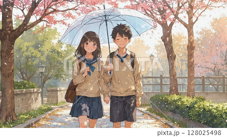 新学期、ぎこちない帰り道 128025498