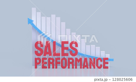 The Sales performance and chart for Business concept 3d Rendering. The Sales performance and chart for Business concept 3d Rendering. 128025606