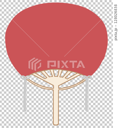 Simple fan illustration, red 128026838