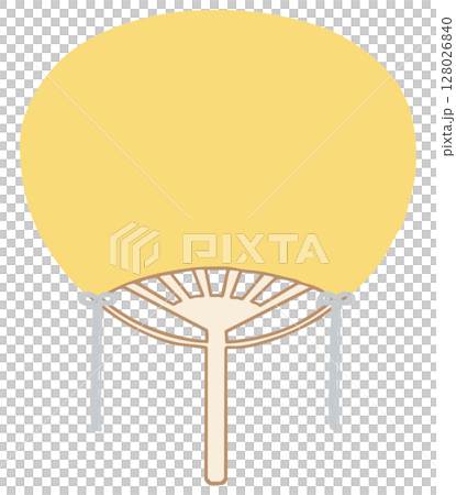 Simple fan illustration yellow 128026840
