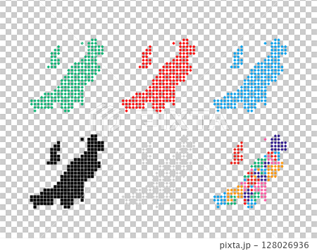 デザイン地図＿新潟県＿角ドット-04 128026936