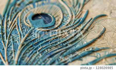 A mini notepad with an embossed peacock feather design adding a touch of whimsy to the classic design. The feather appears to have depth and dimension almost as if it could be plucke A mini notepad with an embossed peacock feather design adding a touch of whimsy to the classic design. The feather appears to have depth and dimension almost as if it could be plucke 128026985