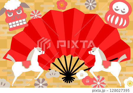 午年新春初売りセールベクターイラストセット 128027395