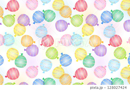 ふんわり水風船 カラフル 128027424