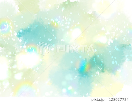 光の粒、木漏れ日、幻想的な水彩背景 光の粒、木漏れ日、幻想的な水彩背景 128027724