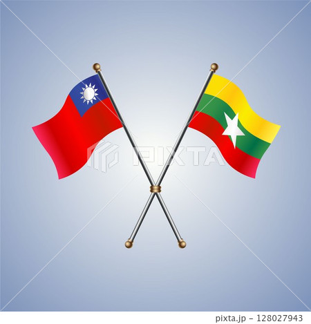 Taiwan and Myanmar flag relations 128027943