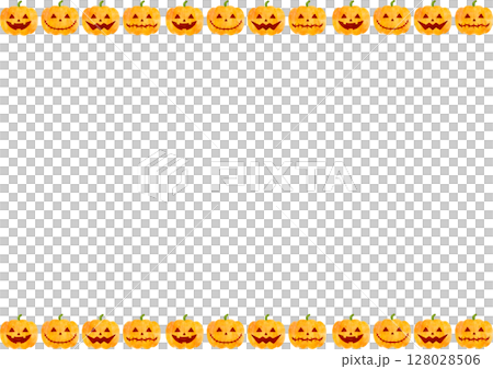 Halloween pumpkin frame illustration Halloween pumpkin frame illustration 128028506