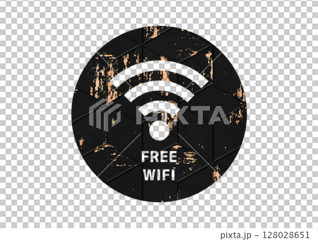Black free Wi-Fi symbol pictogram 128028651