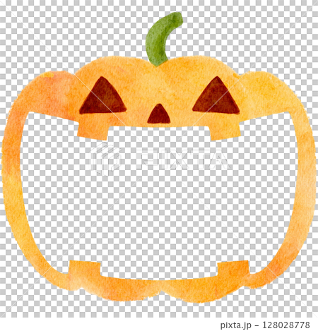 Halloween pumpkin frame illustration 128028778