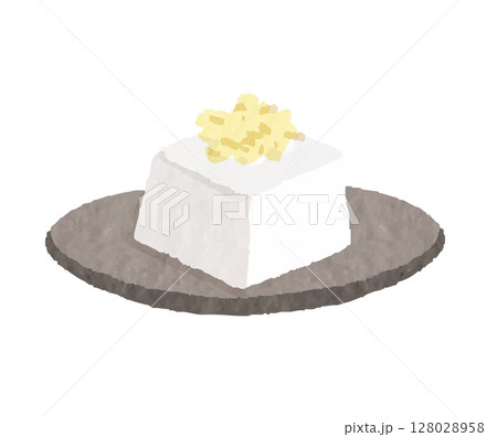 豆腐 豆腐料理 冷奴 冷ややっこ 生姜 イラスト 豆腐 豆腐料理 冷奴 冷ややっこ 生姜 イラスト 128028958