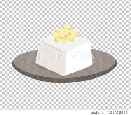 Tofu, tofu dishes, cold tofu, cold tofu, ginger, illustration Tofu, tofu dishes, cold tofu, cold tofu, ginger, illustration 128028958