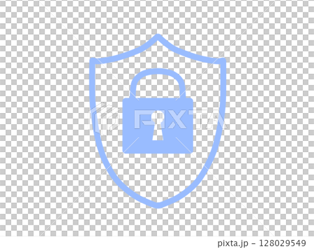 Security icon simple blue 128029549