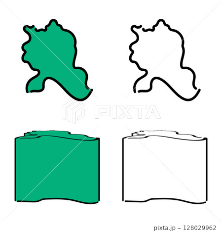 手書き_アゼルバイジャン_イミシュリ_ベクター素材_セット_01 128029962