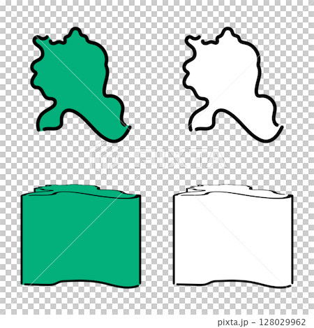 手書き_アゼルバイジャン_イミシュリ_ベクター素材_セット_01 128029962