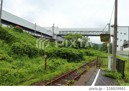 廃止が決定した津軽線 津軽二股駅と隣接する北海道新幹線 奥津軽いまべつ駅 128029981
