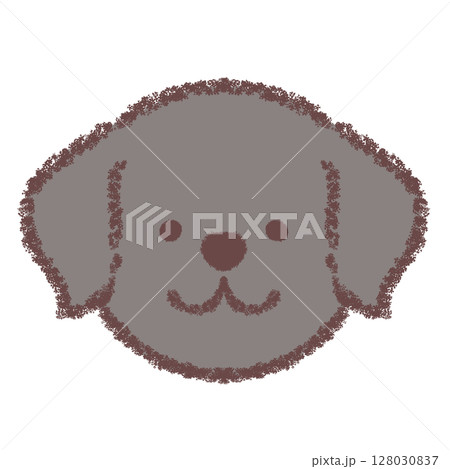 黒ラブラドールレトリバーの顔アイコン 128030837