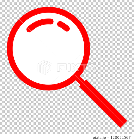 Simple magnifying glass illustration, vector, stylish, red Simple magnifying glass illustration, vector, stylish, red 128031567